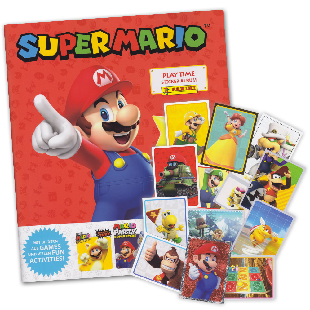 Bild von Super Mario Playtime - Set mit Album und 50 verschiedenen Stickern