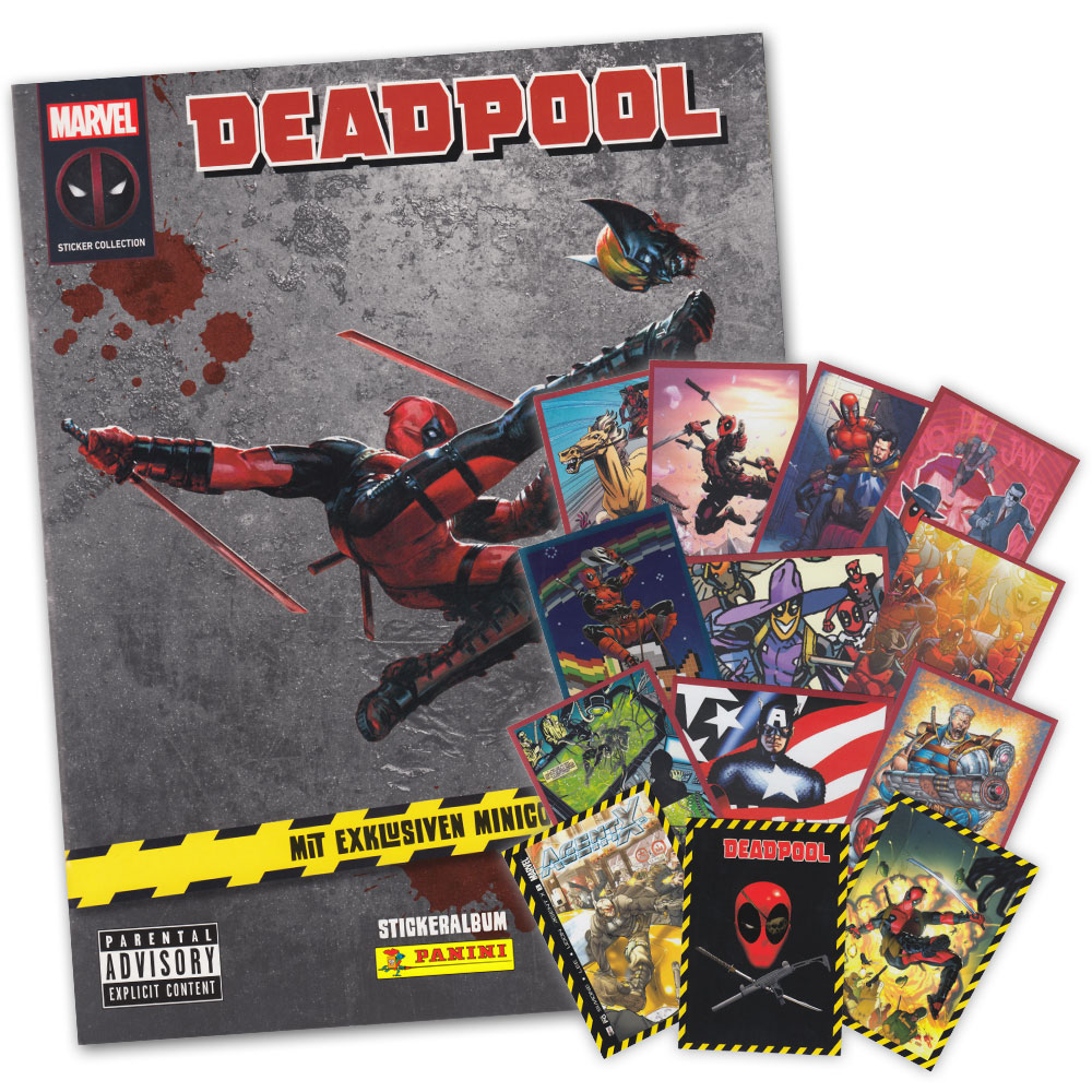 Bild von Deadpool - Set mit Album und 50 verschiedenen Stickern