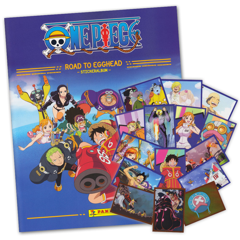 Bild von One Piece - Road to Egghead - Set mit Album und 50 verschiedenen Stickern