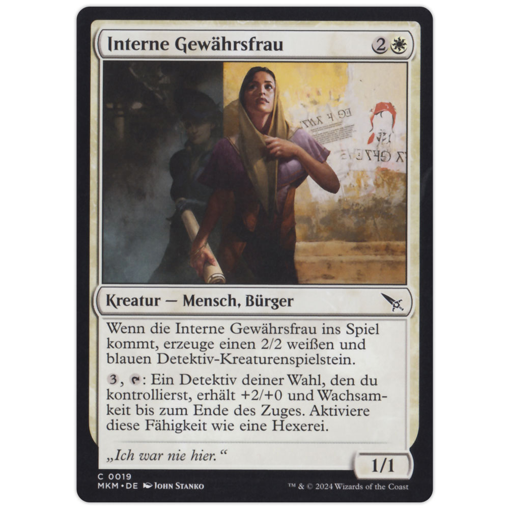 MKM-DE0019 Interne Gewährsfrau