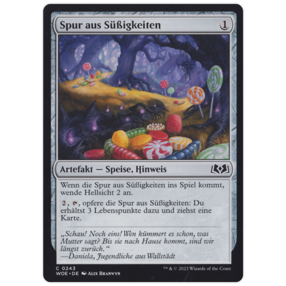 WOE-DE0243 Spur aus Süßigkeiten