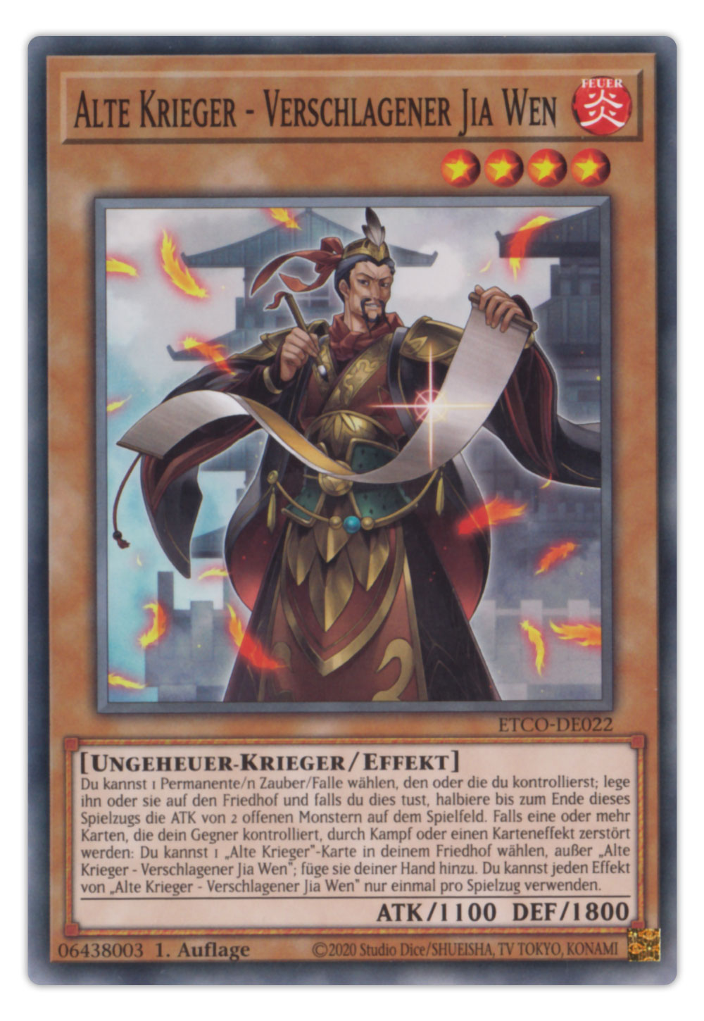 ETCO-DE022 Alte Krieger - Verschlagener Jia Wen