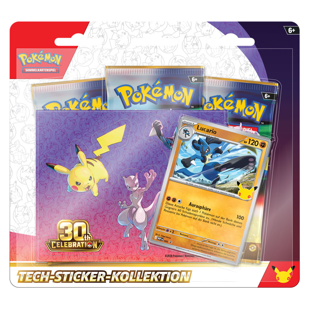30 Jahre - Tech-Sticker-Kollektion Blister (Lucario)
