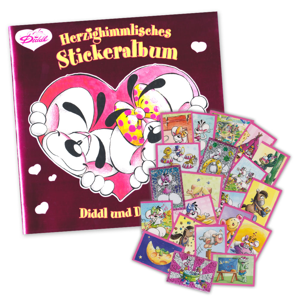 Bild von Diddl und Diddlina - Set mit Album und 50 verschiedenen Stickern